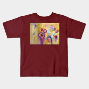 Harmonic Variations in pink, gold and blue Kids T-Shirt